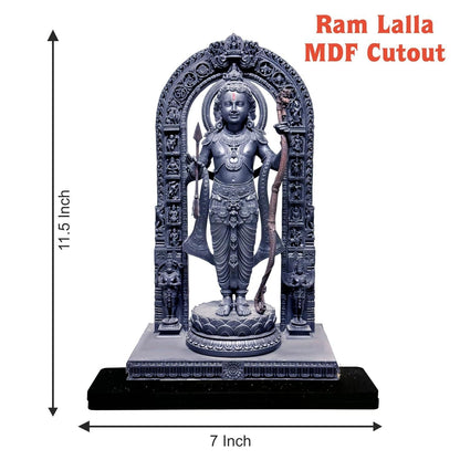 MDF Cutout of Ram Lalla Statue in Ayodhya Mandir