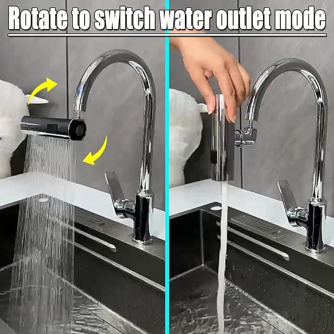 3 In 1 360° Waterfall Faucet Extender For Kitchen Sink.