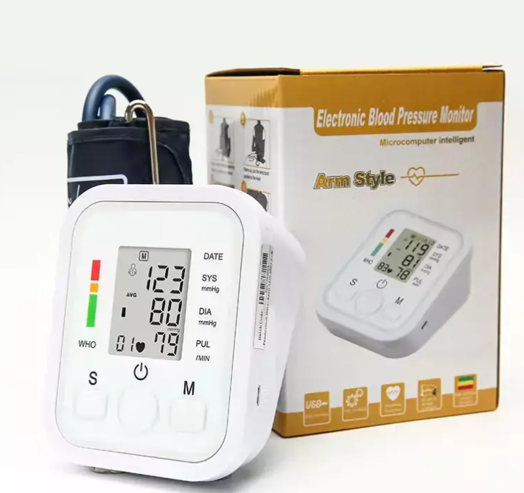 Digital Arm Style Electronic Blood Pressure Monitor – Automatic BP Machine for Home Use