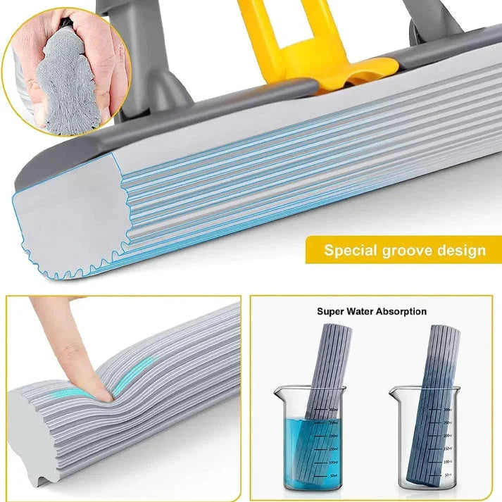 Folding Squeeze Sponge Mop/Wiper